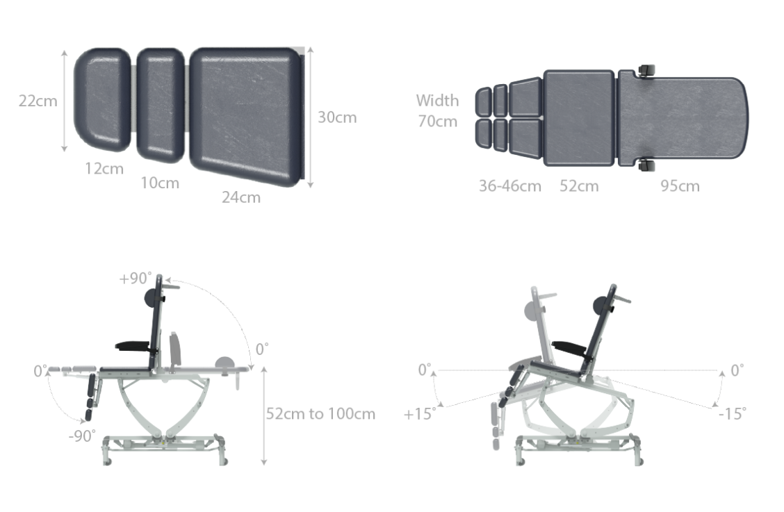 Seers CLINNOVA Versa Pro Medical Couch specifics