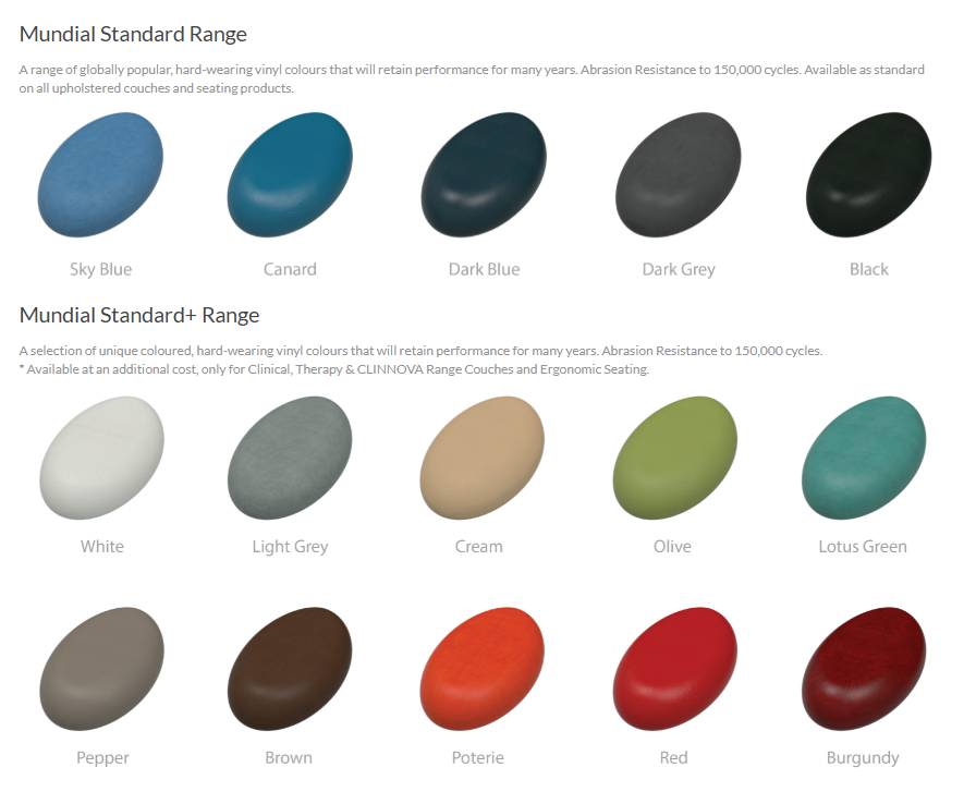 Seers Therapy 3 Section Couch colours