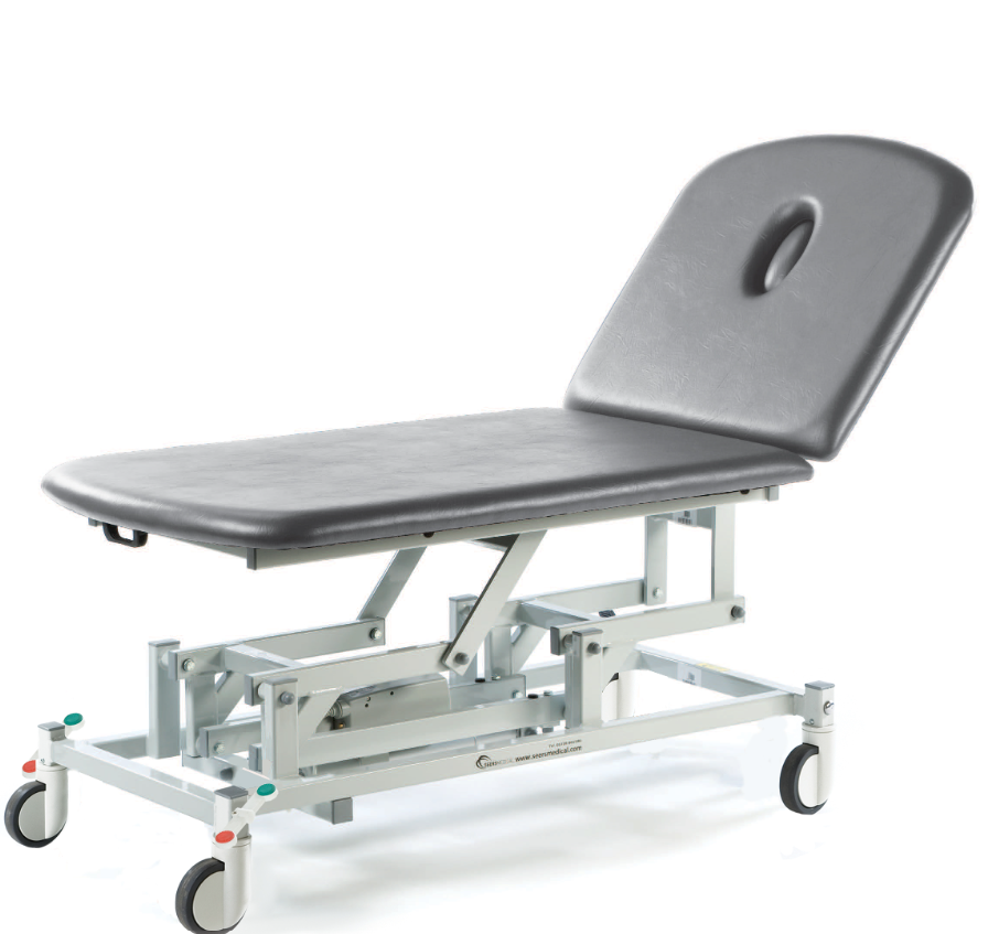 Seers Therapy Bariatric 2 Section Couch  ST2673 in light grey LMWD Wheels