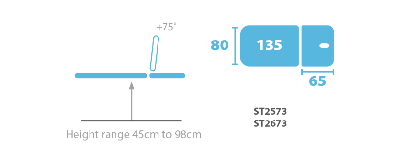 Seers Therapy Bariatric 2 Section Couch specifications