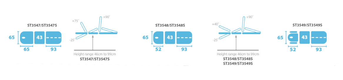 Seers Therapy Deluxe Drainage Couch specification