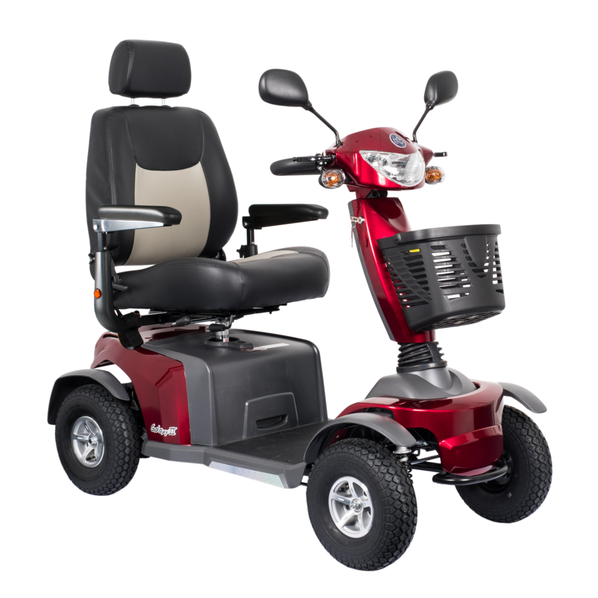 VanOs Excel Galaxy II 4 Wheel Mobility Scooter, red