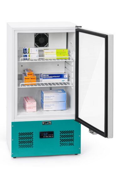 Shoreline Medical SM45 Pharmacy Refrigerator open