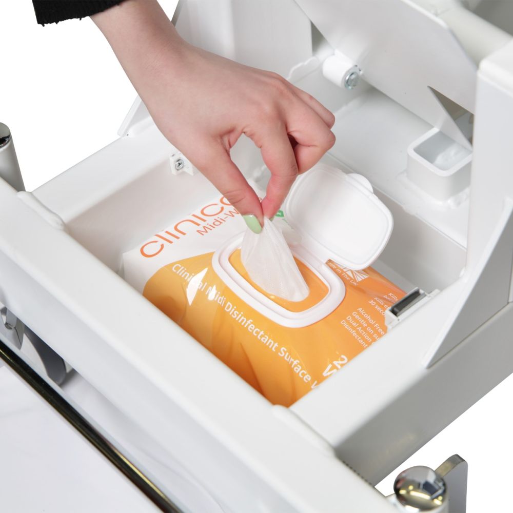 Stabil Klinical Treatment Table wipes compartment