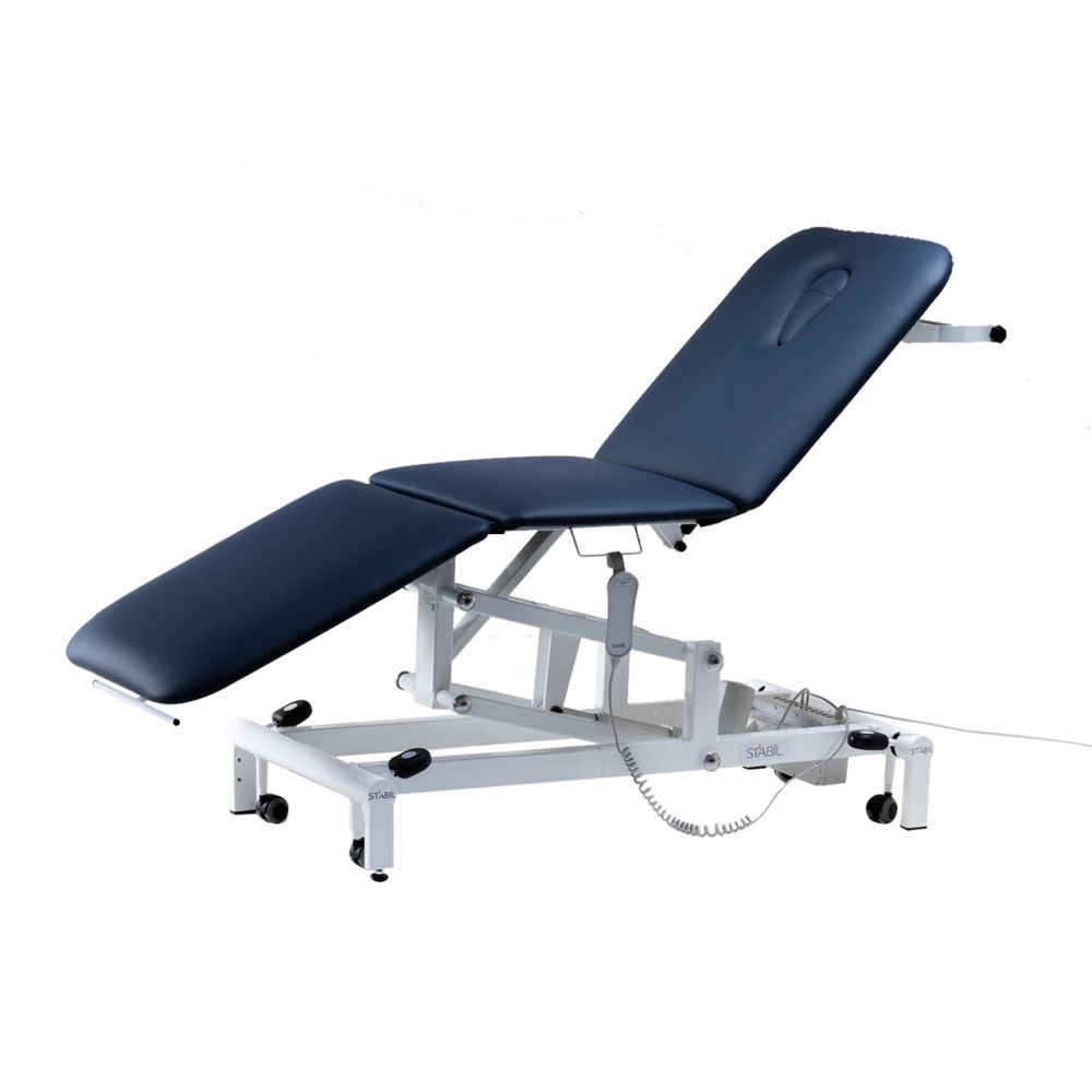 Stabil Komfort 3-Section Treatment Table  charcoal raised sitting position lowered bottom section