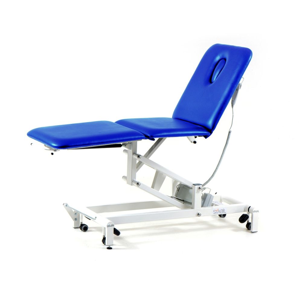 Stabil Komfort 3-Section Treatment Table navy blue sitting position