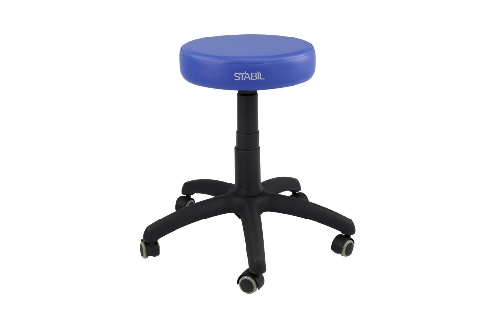 Stabil Premium Rolling Stool Navy Blue