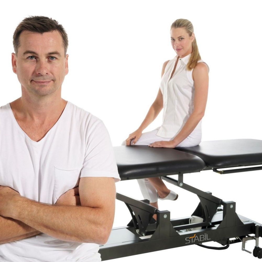Stabil Pro 2-Section Treatment Table- Black  in use 1