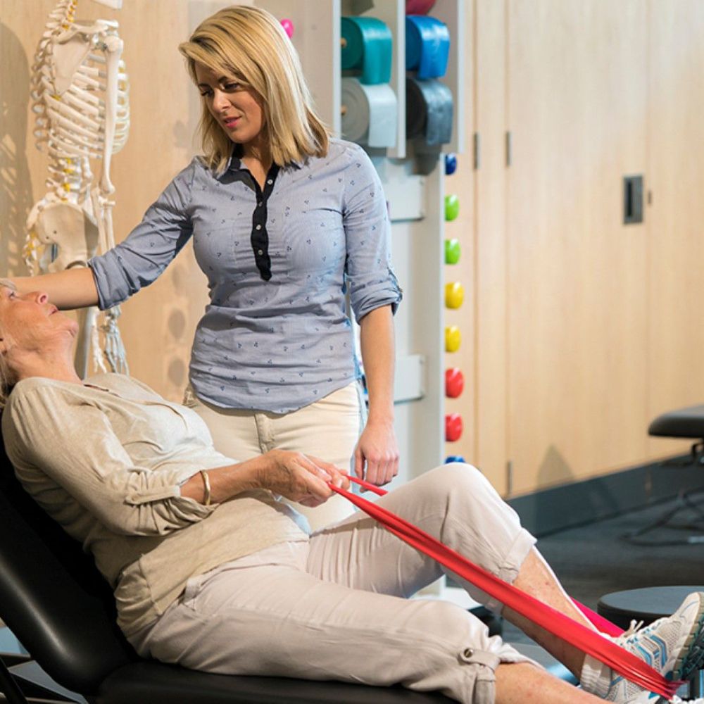 Stabil Pro 3-Section Treatment Table Black in use 3