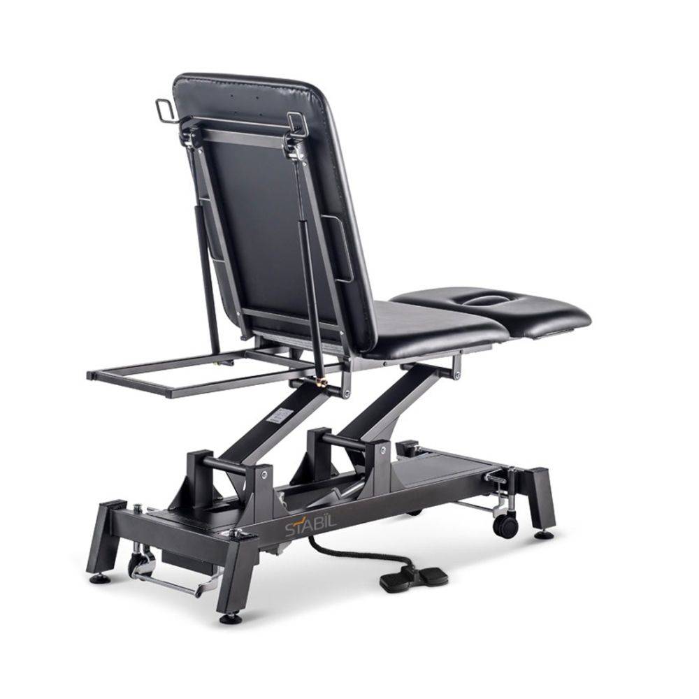Stabil Pro Shorthead 3-Section Electric Treatment Table- Black back view