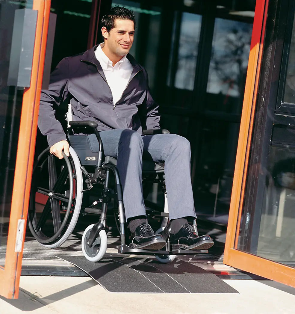 Stepless Guldman Doorstep Ramp In Use Lifestyle Photos