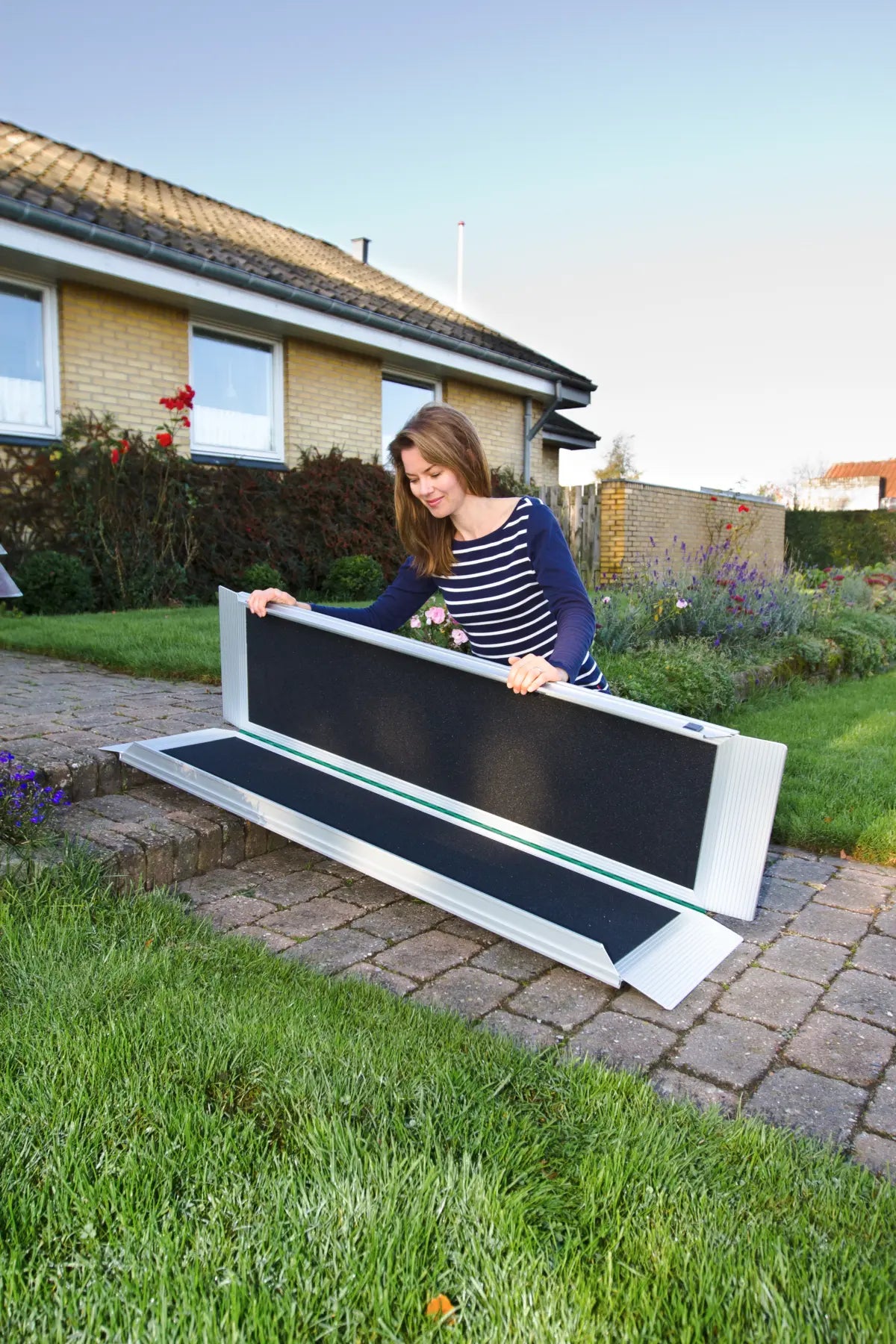 Stepless Guldman EasyFold Pro Ramps being placed on