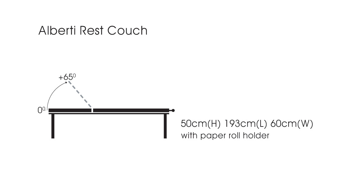 Sunflower Medical Alberti Rest Couch dimensions