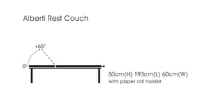 Sunflower Medical Alberti Rest Couch dimensions