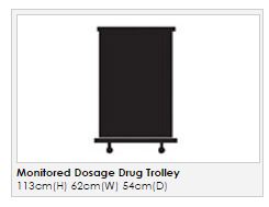 Sunflower Medical  Monitored Dosage System Trolley Small dimensions