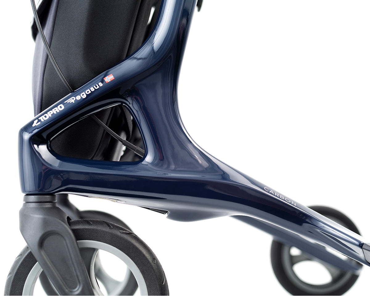 ToPro Troja Pegasus Rollator steel blue close up