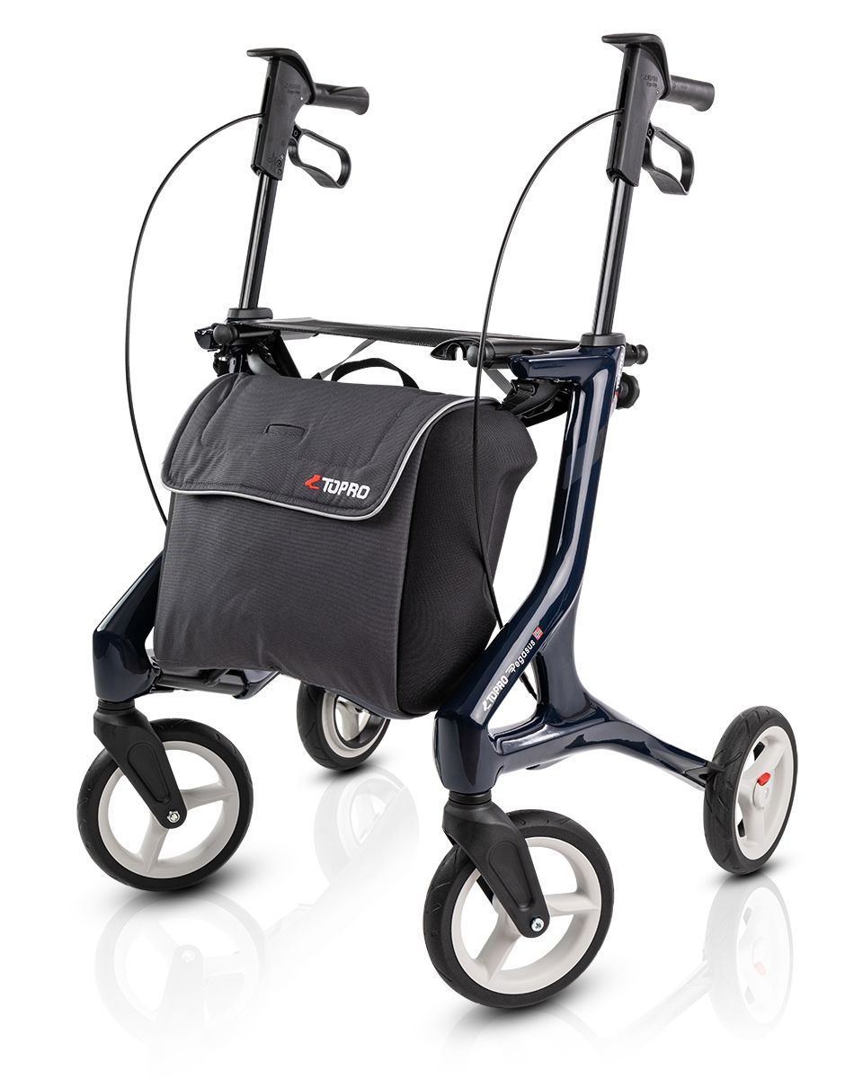 ToPro Troja Pegasus Rollator stel blue oblique view