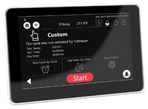Tuttnauer T-Edge Autoclave control panel