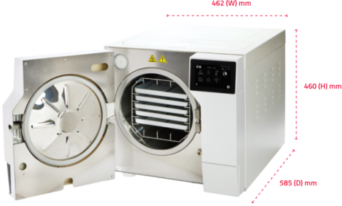 Tuttnauer T-Top Autoclave dimensions