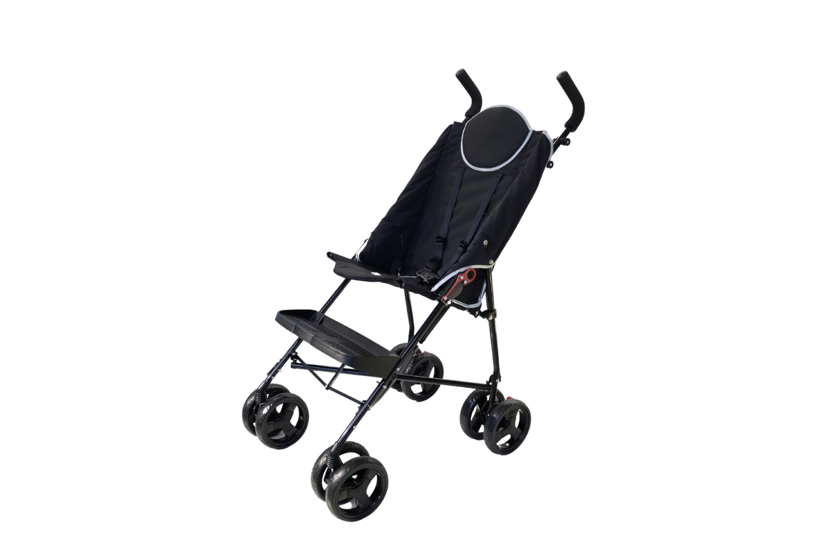 VanO Excel Elise Neo Buggy in black tilted view