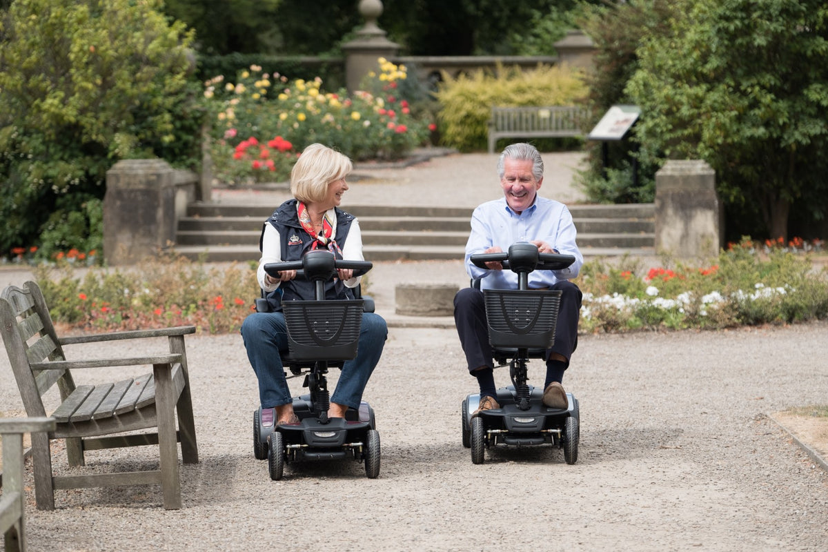 VanOs Travelux Tiempo Mobility Scooter compact blue small