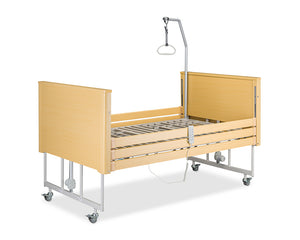 Wellell Apex Medical Pro Bario Active End Lift Bariatric Community Care Profiling Bed with lifting pole and handle