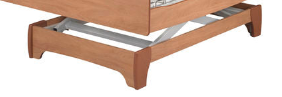 Winncare Duo Divisys 140 Double Profiling Bed with fixed feet and wooden surround