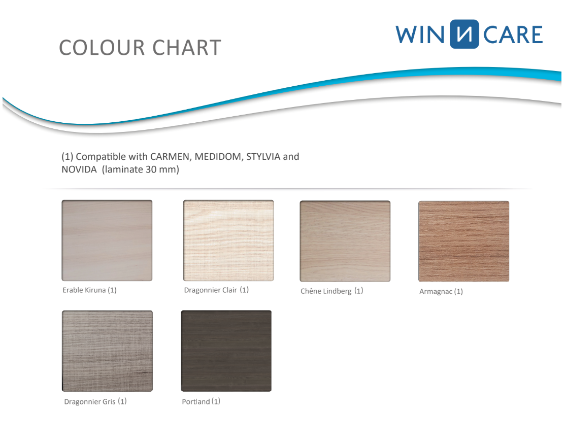 Winncare Duo Divisys 140 Double Profiling Bed colours
