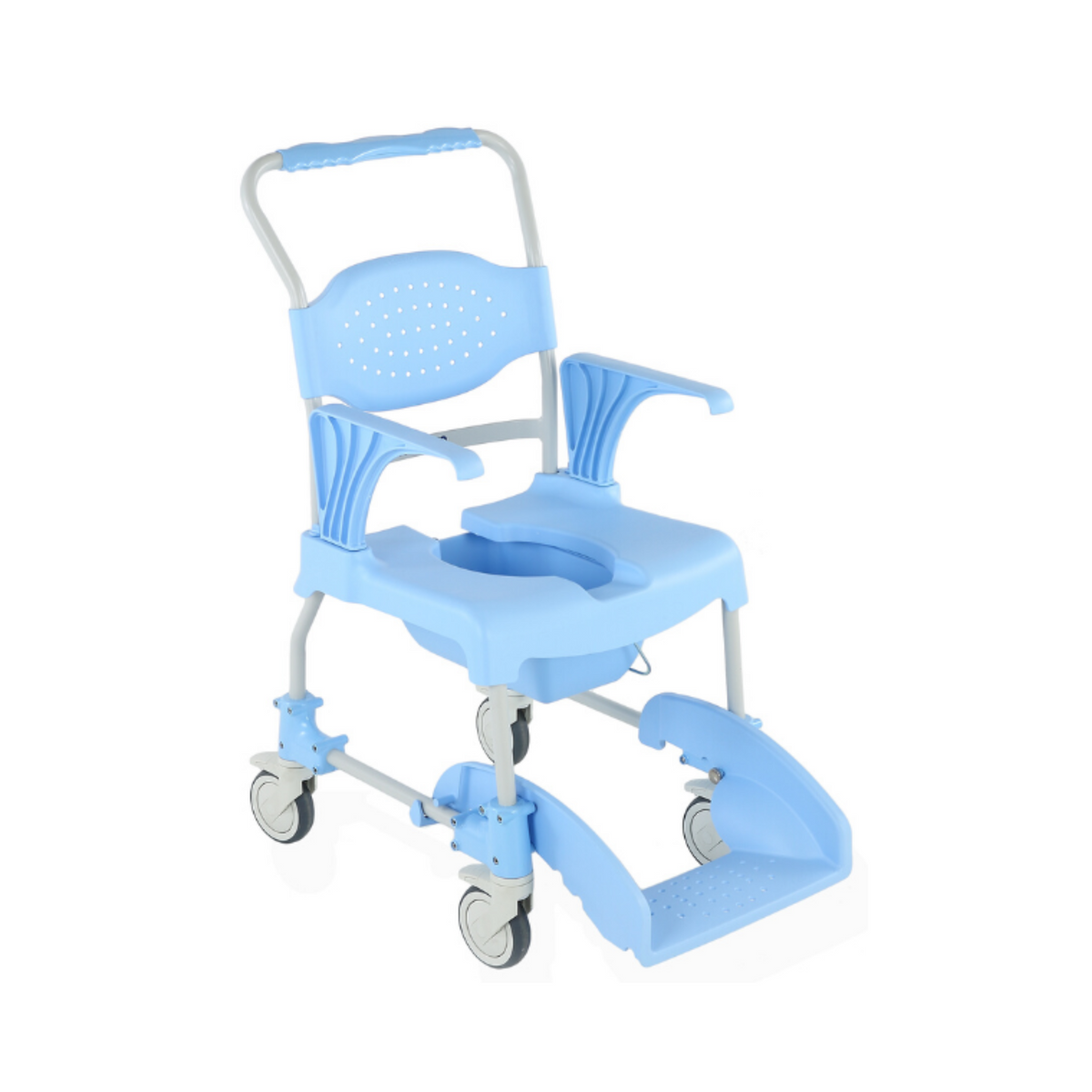 Alerta Aqua 4-in-1 Shower Commode Chair Shower, Commode, Toileting, and Transfer Chair in One Hospital Patient Transfers Fall Prevention
