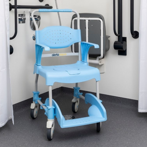 Alerta Aqua 4-in-1 Shower Commode Chair Shower, Commode, Toileting, and Transfer Chair in One Hospital Patient Transfers Fall Prevention use view