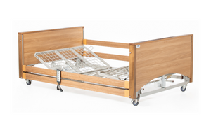 Alerta Lomond Bariatric Electric Affordable Quality with Trendelenburg Tilting Hospital Patient Bed Hi-Lo 4 Section Profiling Bed oak