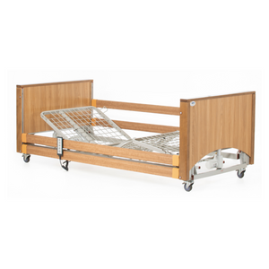 Alerta Lomond Floor2 Electric Affordable Quality with Trendelenburg Tilting Hospital Patient Bed Hi-Lo 4 Section Profiling Bed Oak