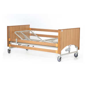 Alerta Lomond Standard Low Bed Affordable Quality with Trendelenburg Tilting Patient Transport Fall Prevention oak