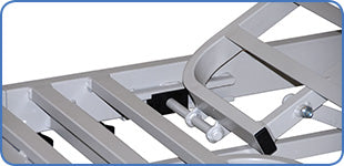 Apollo | Bariatric Professional Profiling Bed Low Nursing Bed Affordable and Efficient Bariatric Care Solution with Safety Features rails close view