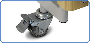 Apollo | Bariatric Professional Profiling Bed Low Nursing Bed Affordable and Efficient Bariatric Care Solution with Safety Features wheels close view