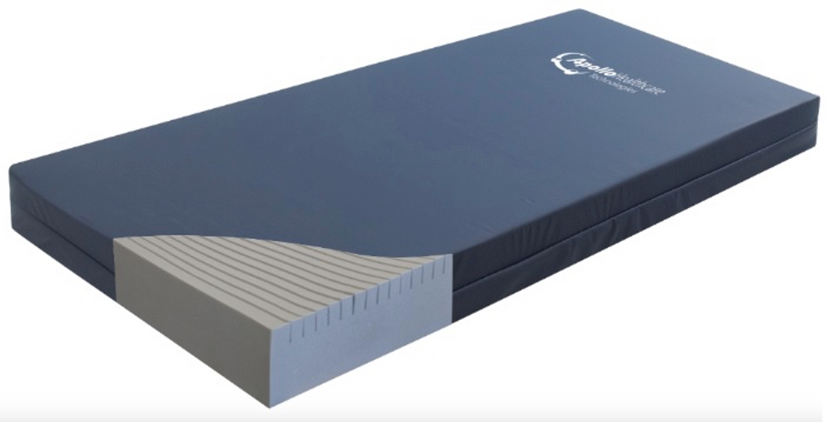 Apollo Healthcare | Premium Bariatric Mattress Practical, Durable, and Comfortable | Ulcer Prevention for High Risk Patients in Care Home Environments full view