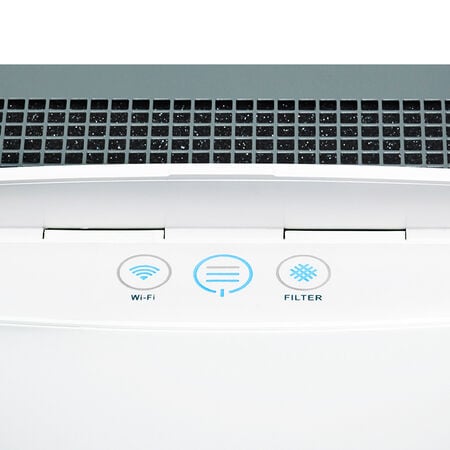 Blueair | Classic 205 Air Purifier with Particle Filter | Smart &amp; Effective Air Purification for Small to Medium Rooms Wi-Fi Enabled Control, and Durable Steel Construction close view