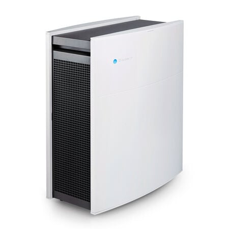 Blueair | Classic 405 Air Purifier with Particle Filter | Smart &amp; Effective Air Purification for Small to Medium Rooms Wi-Fi Enabled Control, and Durable Steel Construction side view