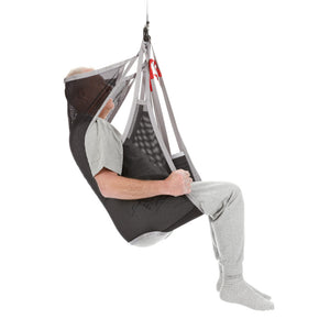 Direct Healthcare Group Flexible Sling with paitent hoisted side view 