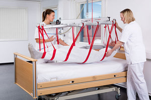 Direct Healthcare Group StretcherSling white disposable with patient on sling bar