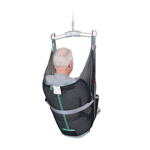 Direct Healthcare Group AmpSling polyester net patient hoisted back view 