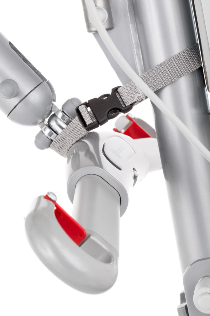 Direct Healthcare Group Carina350 Mobile Hoist secured for transport