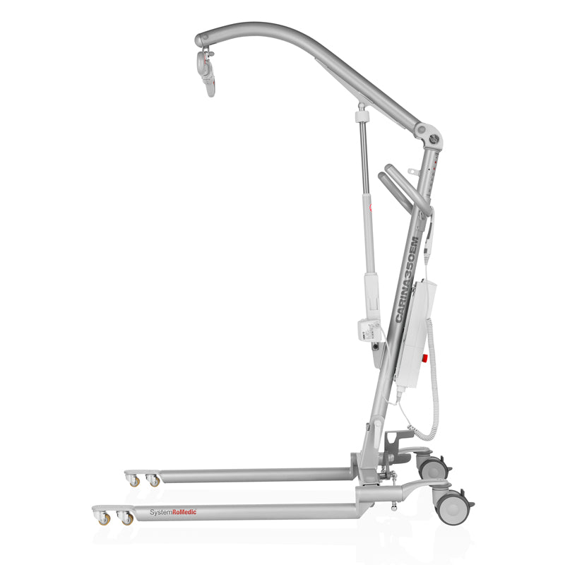 Direct Healthcare Group Carina350EM Mobile Hoist side view extended