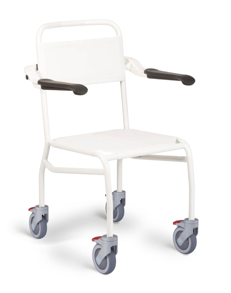 Direct Healthcare Group Mobile Shower Chair with Textile Seat