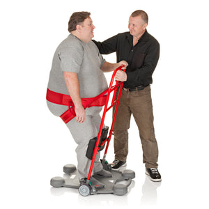 Direct Healthcare Group ReTurBelt Stand Aid Support Belt worn by patient on return stand aid bariatric 