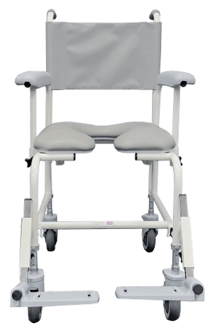Prism Medical | Freeway Height Adjustable Shower Chair Versatile Mobility Support  | Antimicrobial Protection  front view