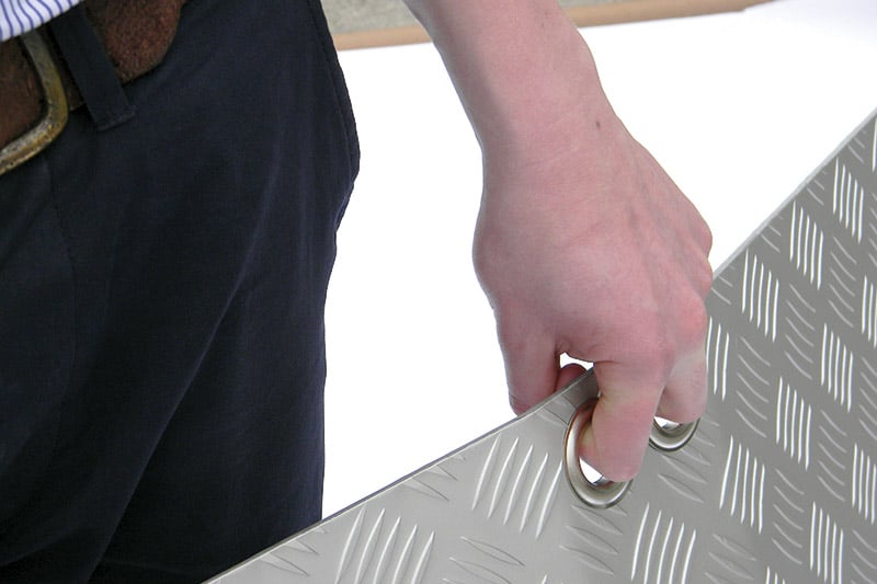 Enable Access Doorline-Bridge Doorway Wheelchair Ramp held on holes