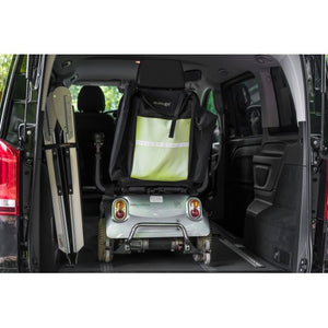 Enable Access Aerolight Broadfold Portable Wheelchair Ramp folded in van trunk 