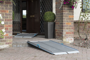 Enable Access Aerolight-Xtra Quick Deploy Lightweight Wheelchair Ramp ax9 and ax15 on front door and porch pavement 