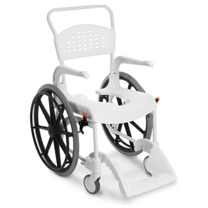 Etac | Clean Self-Propelled Shower Commode Chair Explore Ultimate Comfort and Safety Award-Winning Shower Commode Chair with Versatile Design for Shower white